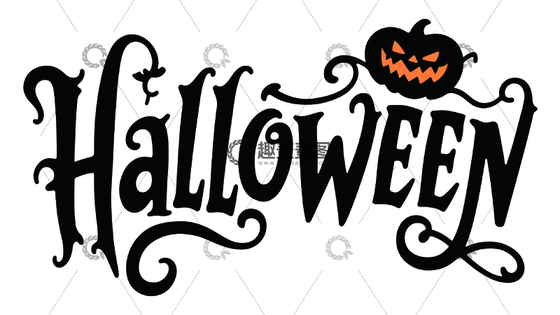 万圣节黑色英文