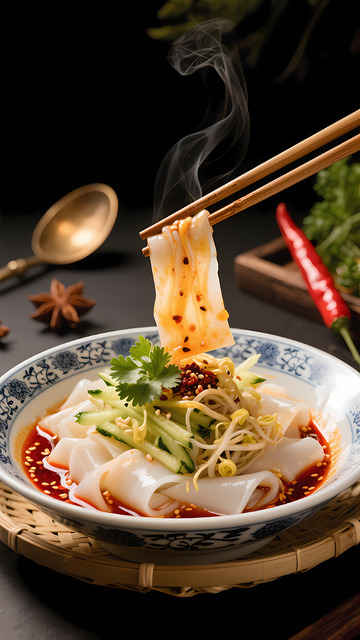 陕西凉皮美食摄影图