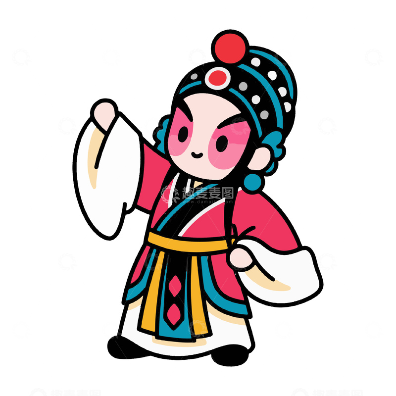 源文件下载【趣麦麦图】京剧小生戏剧