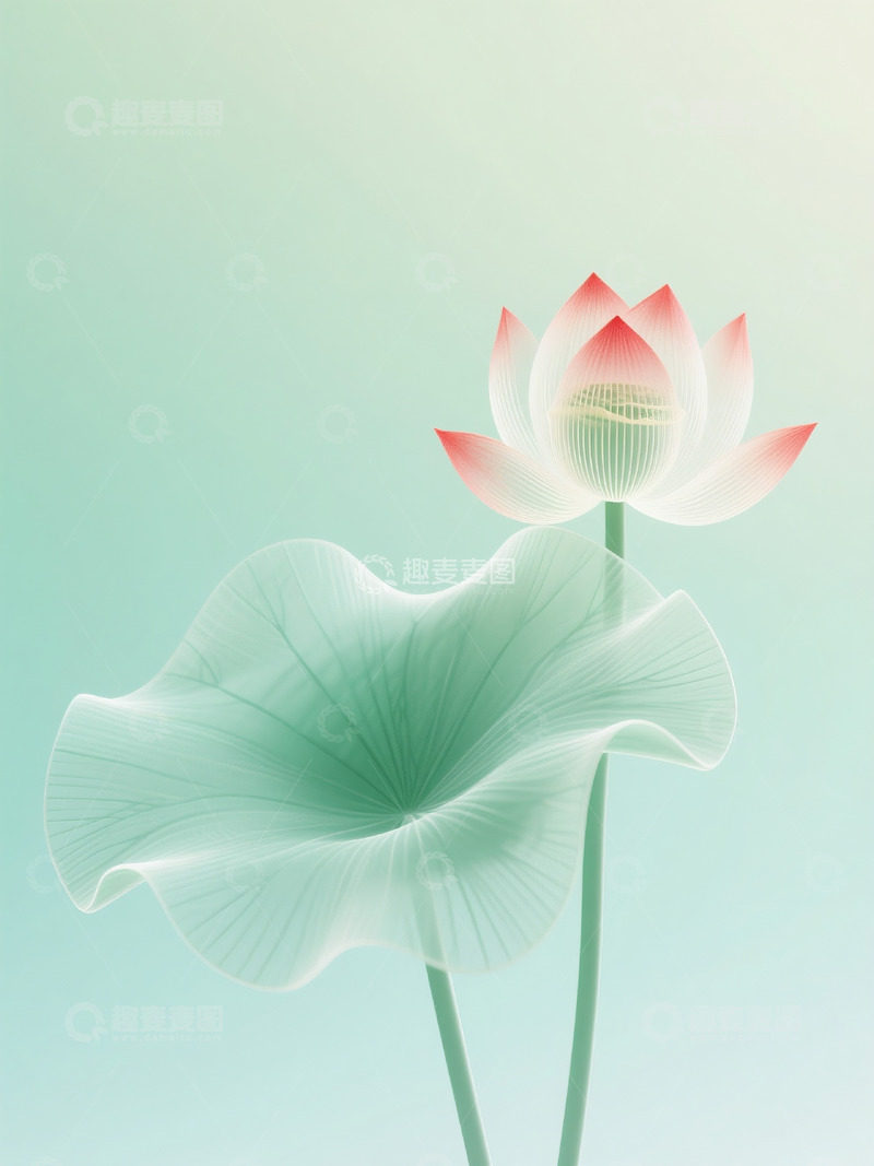 高清大图下载【趣麦麦图】荷叶与荷花莲蓬