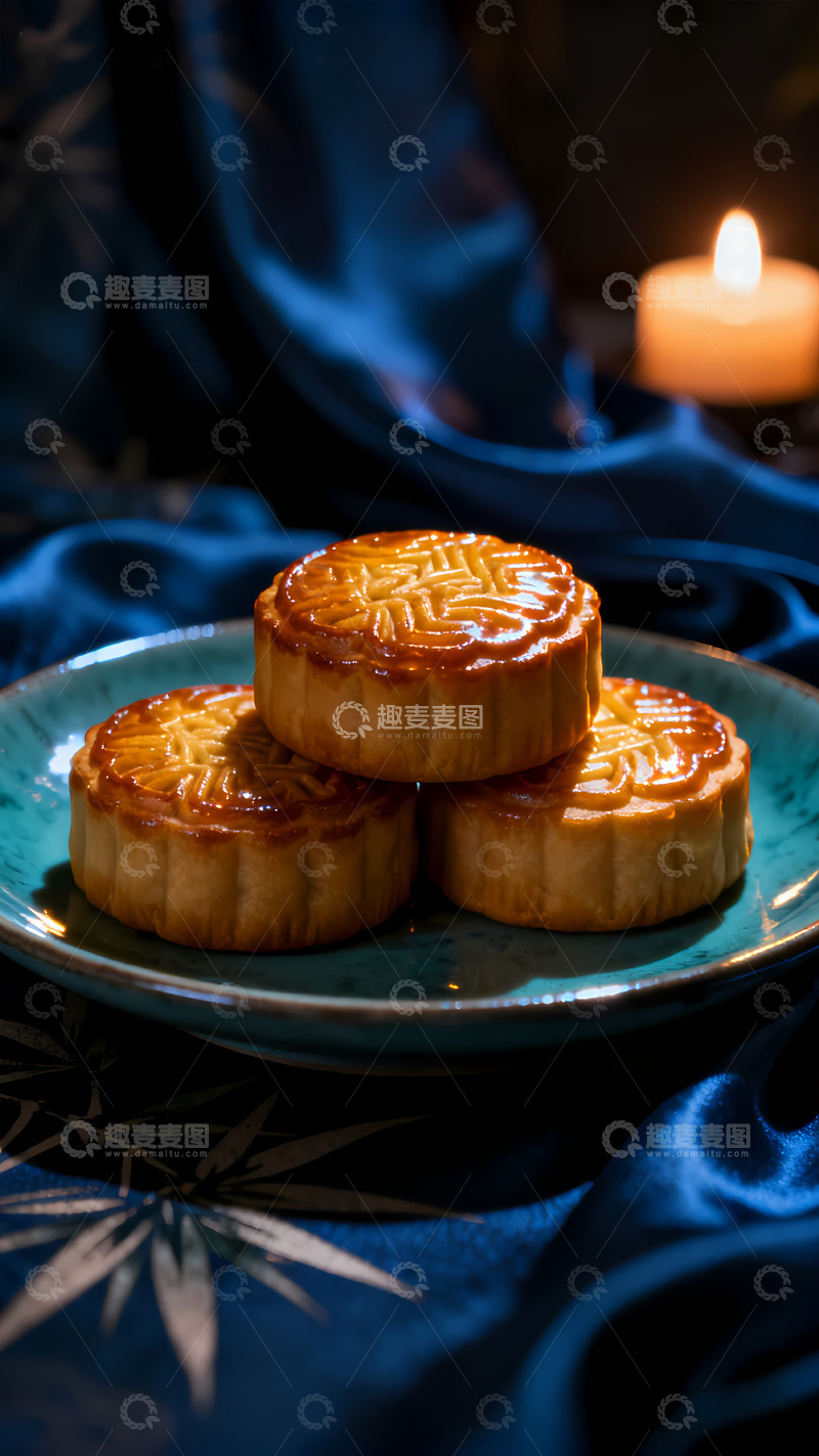 高清大图下载【趣麦麦图】节日小吃中秋月饼美食摄影图