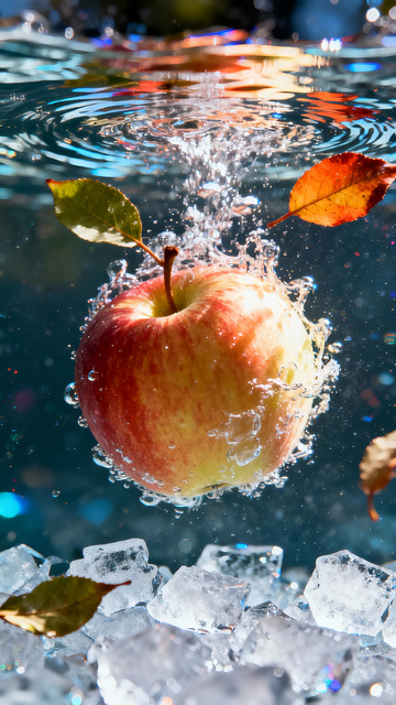 苹果浸泡在水中