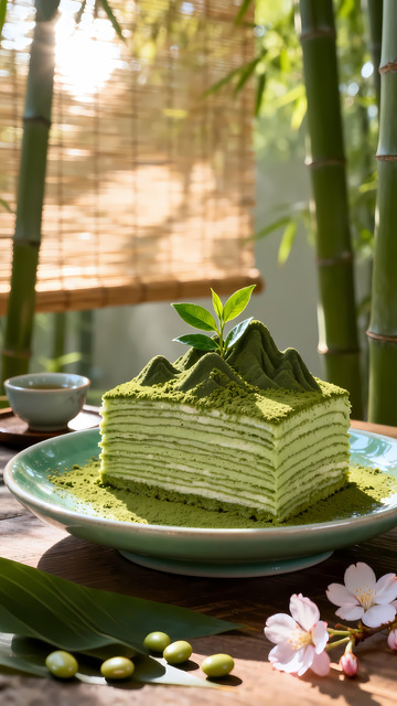 抹茶创意甜点蛋糕摄影