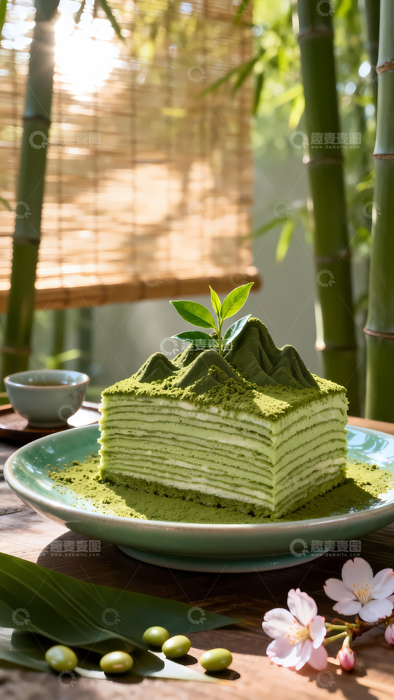 高清大图下载【趣麦麦图】抹茶创意甜点蛋糕摄影