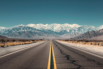 一望无际的马路