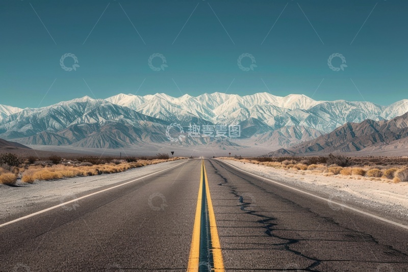 高清大图下载【趣麦麦图】一望无际的马路