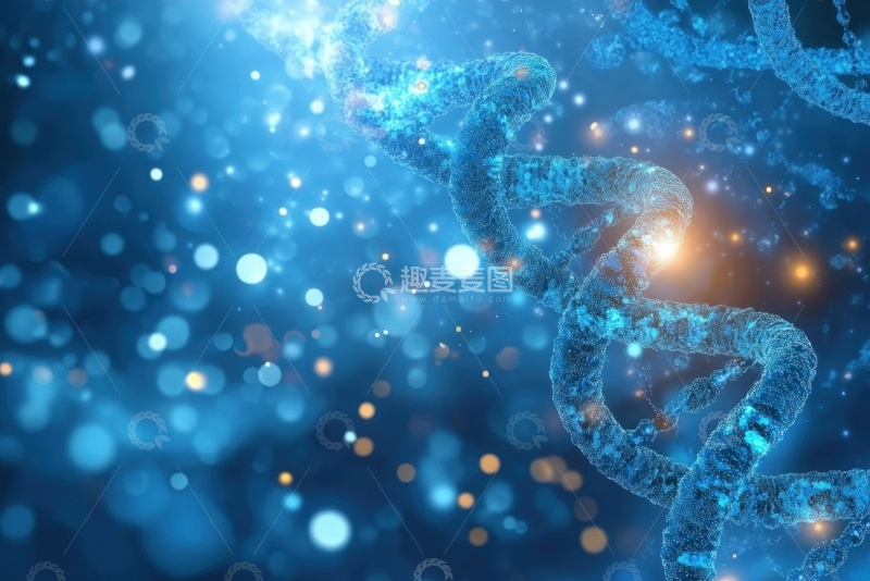 高清大图下载【趣麦麦图】DNA科技链条背景