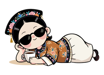 穿旗袍的可爱女孩