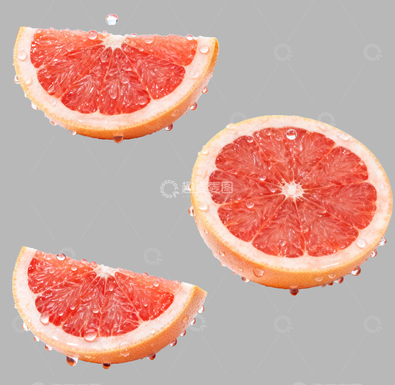 免扣素材秋季水果切片西柚