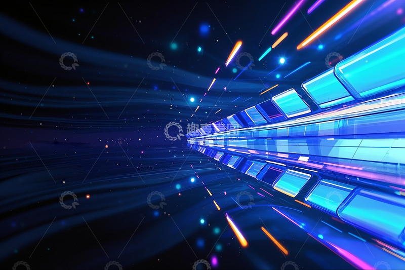 高清大图下载【趣麦麦图】流动光影抽象背景