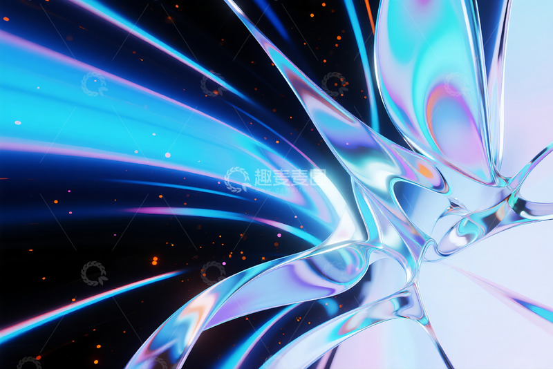 高清大图下载【趣麦麦图】流动光影抽象背景