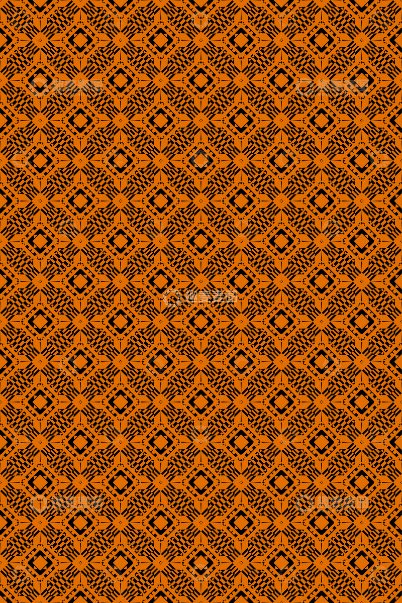 源文件下载【趣麦麦图】大牌风复古几何花型无缝设计97