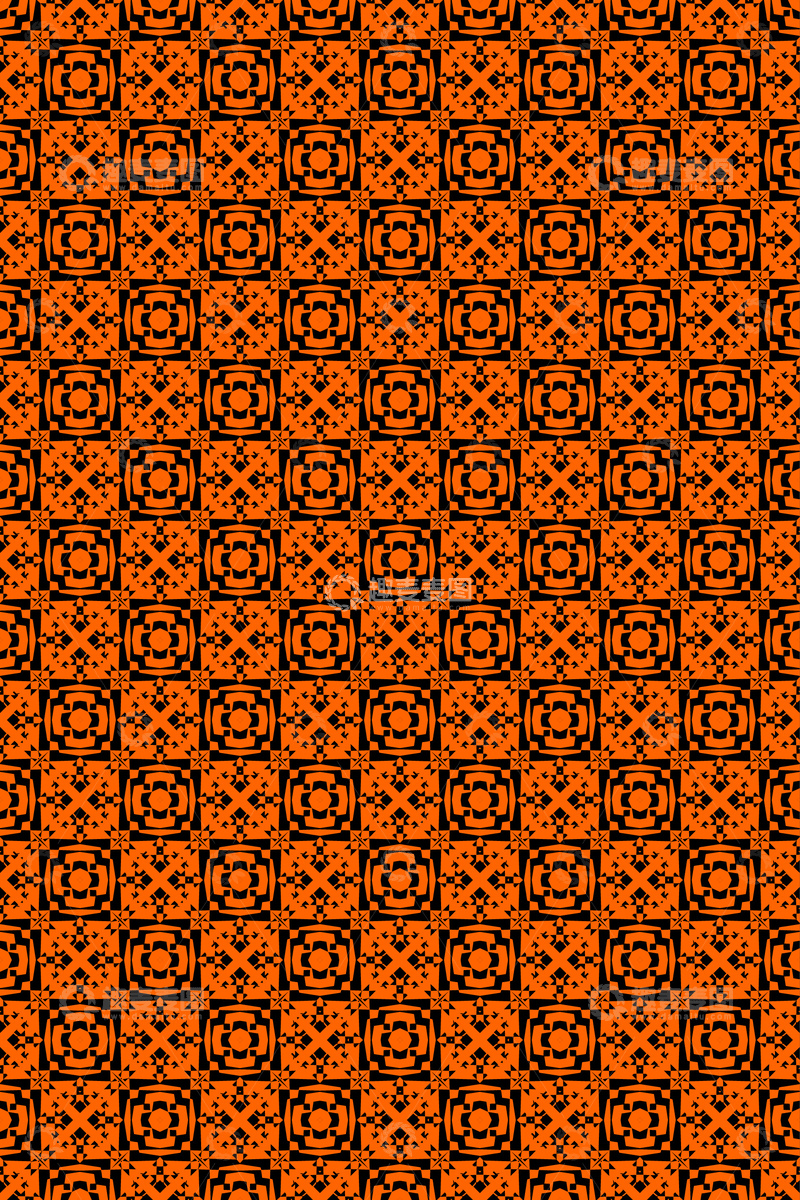 源文件下载【趣麦麦图】大牌风复古几何花型无缝设计42