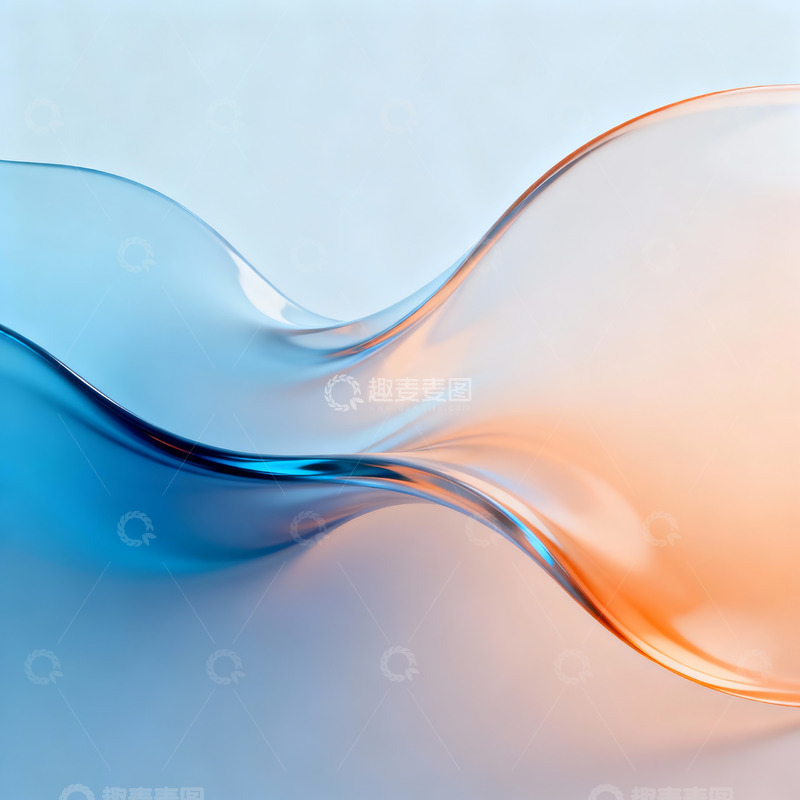 高清大图下载【趣麦麦图】抽象流体彩色玻璃背景