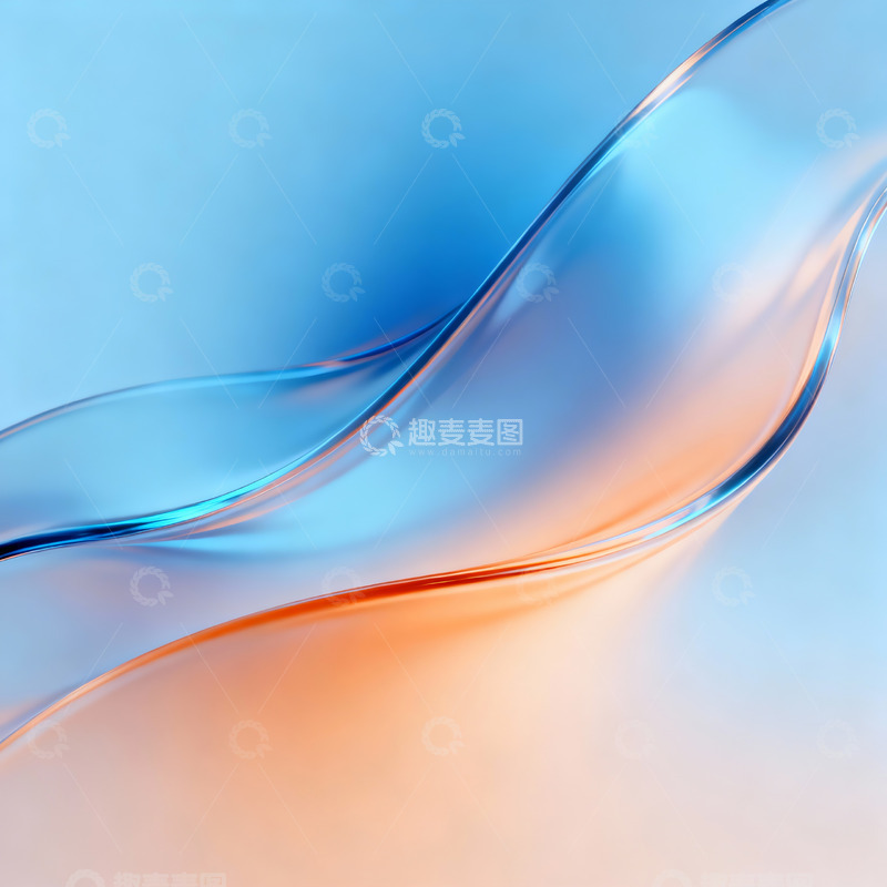 高清大图下载【趣麦麦图】抽象流体彩色玻璃背景