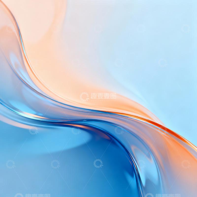 高清大图下载【趣麦麦图】抽象流体彩色玻璃背景