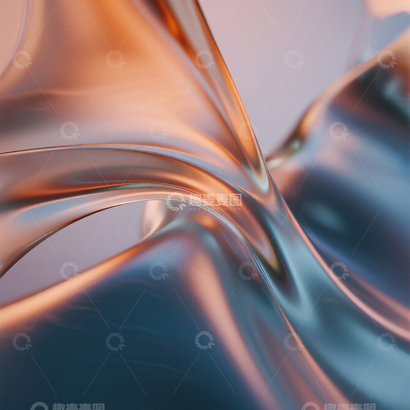 高清大图下载【趣麦麦图】抽象流体彩色玻璃背景