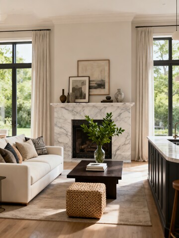 现代美式客厅室内设计