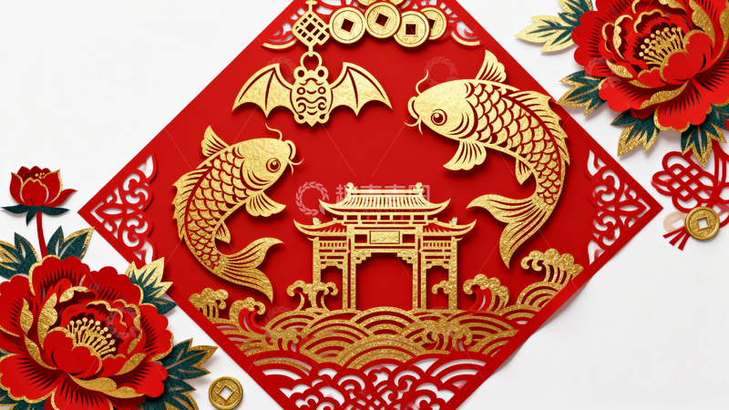 高清大图下载【趣麦麦图】国风节日春节背景15