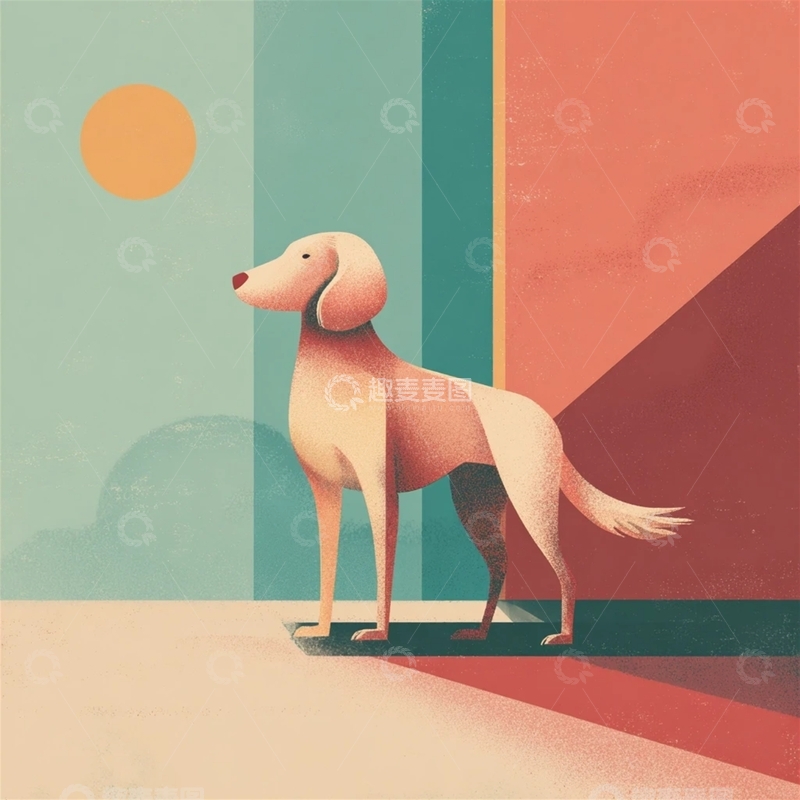 高清大图下载【趣麦麦图】现代艺术风格宠物绘画