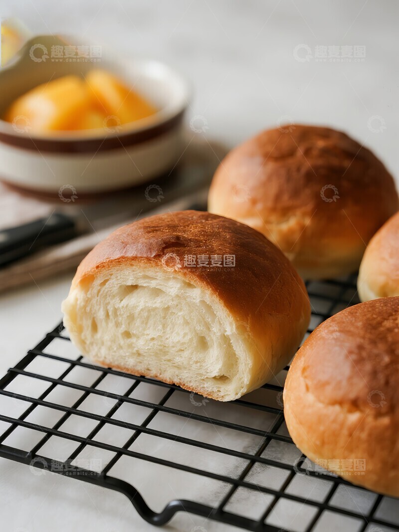 高清大图下载【趣麦麦图】新鲜出炉的面包与果酱