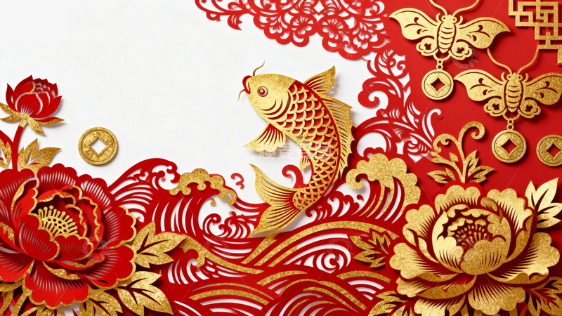 高清大图下载【趣麦麦图】国风节日春节背景13