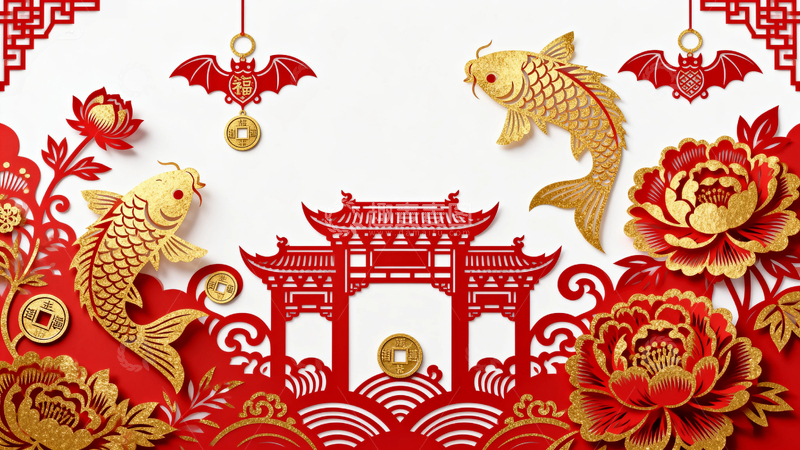 高清大图下载【趣麦麦图】国风节日春节背景19