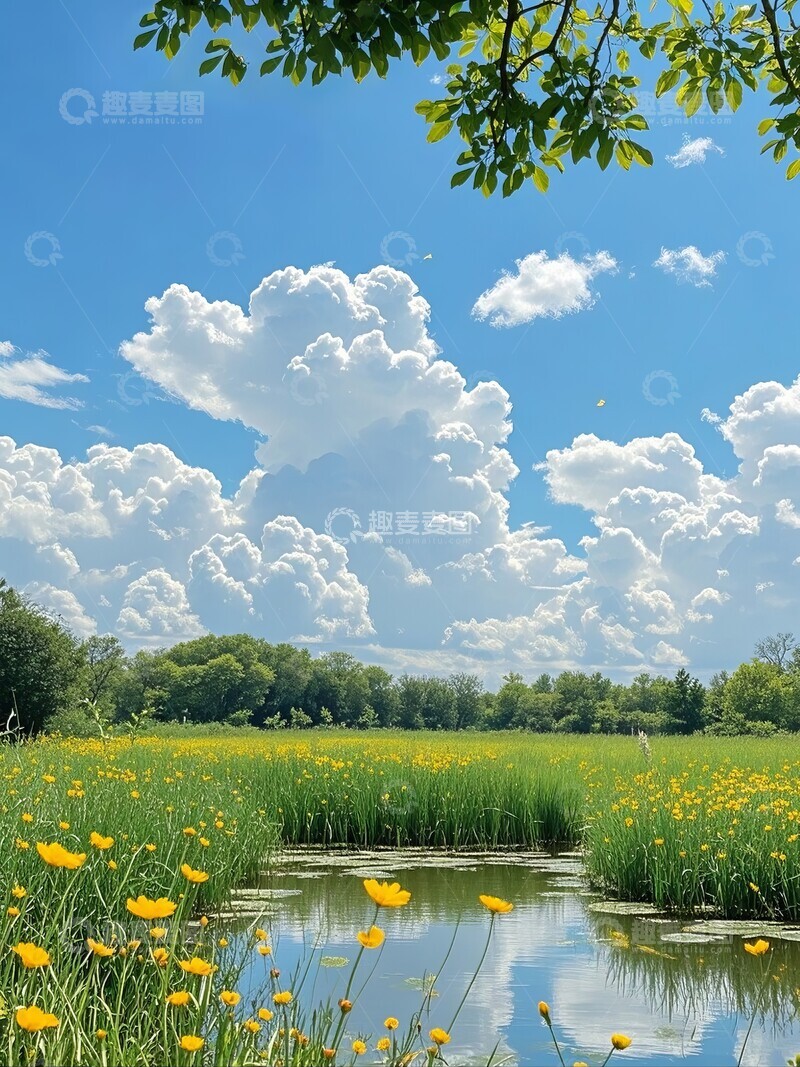 高清大图下载【趣麦麦图】绿树成荫的公园小径