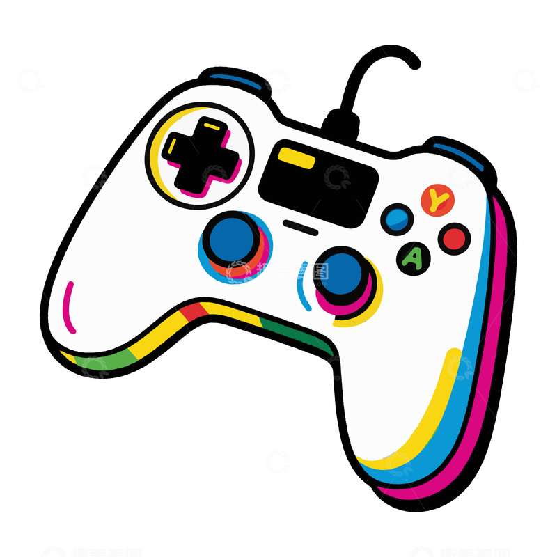 源文件下载【趣麦麦图】-一个游戏手柄操作杆