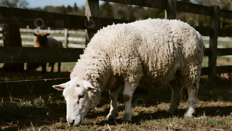 高清大图下载【趣麦麦图】农场牧场的绵羊