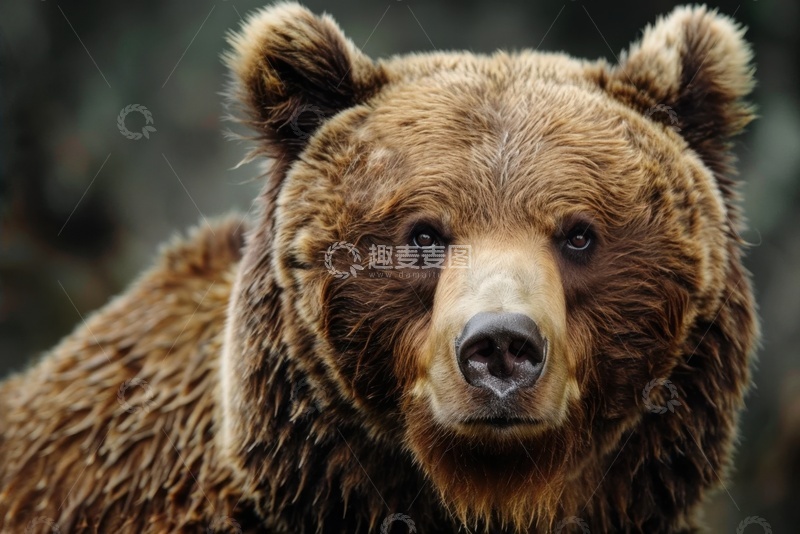 高清大图下载【趣麦麦图】一头棕熊特写摄影