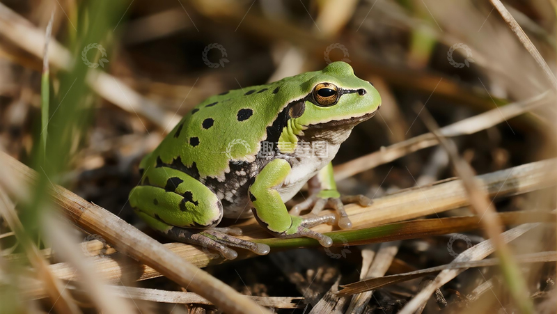 高清大图下载【趣麦麦图】陆地动物田间实拍青蛙摄影