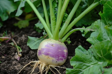 农田里生长的萝卜