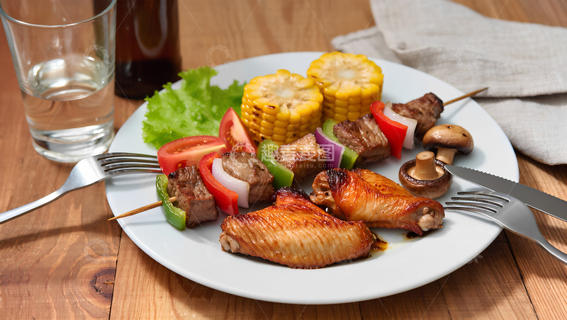 创意美食烧烤摄影图