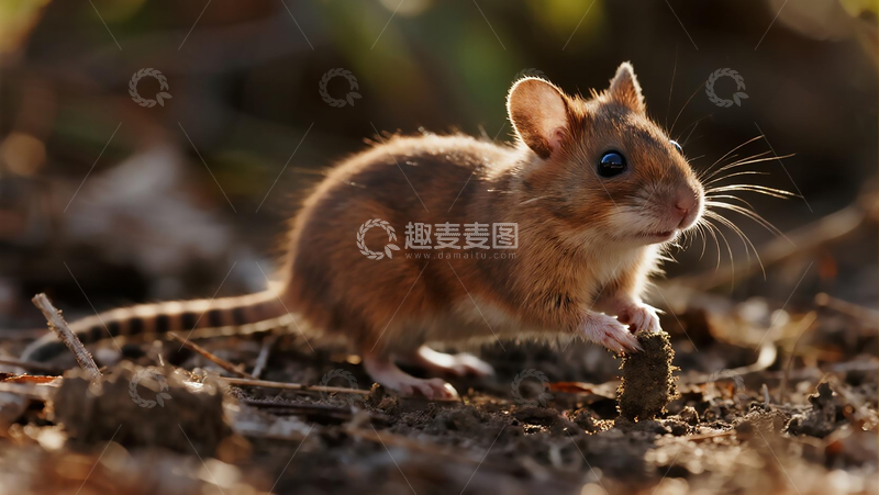 高清大图下载【趣麦麦图】农田里的田鼠