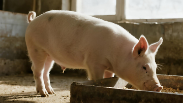 猪圈里的长白猪