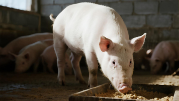 猪圈里的长白猪