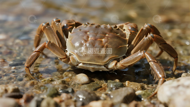 高清大图下载【趣麦麦图】淡水蟹河湾的河蟹