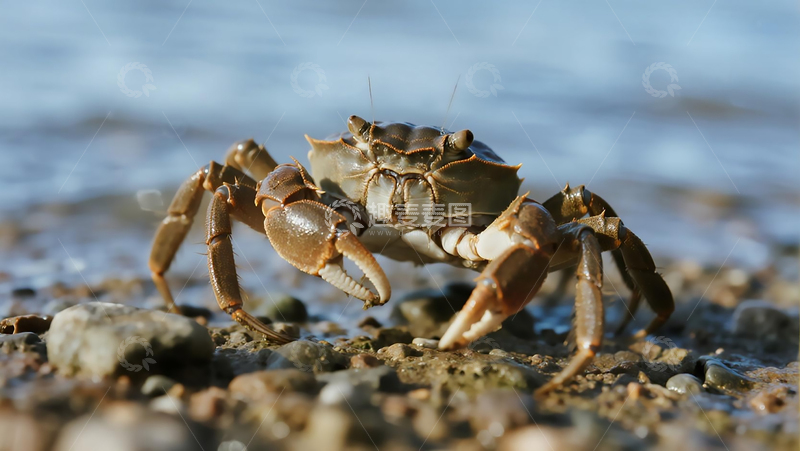 高清大图下载【趣麦麦图】河湾的新鲜河蟹