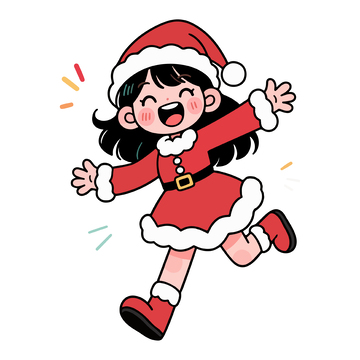 圣诞节开心女孩1