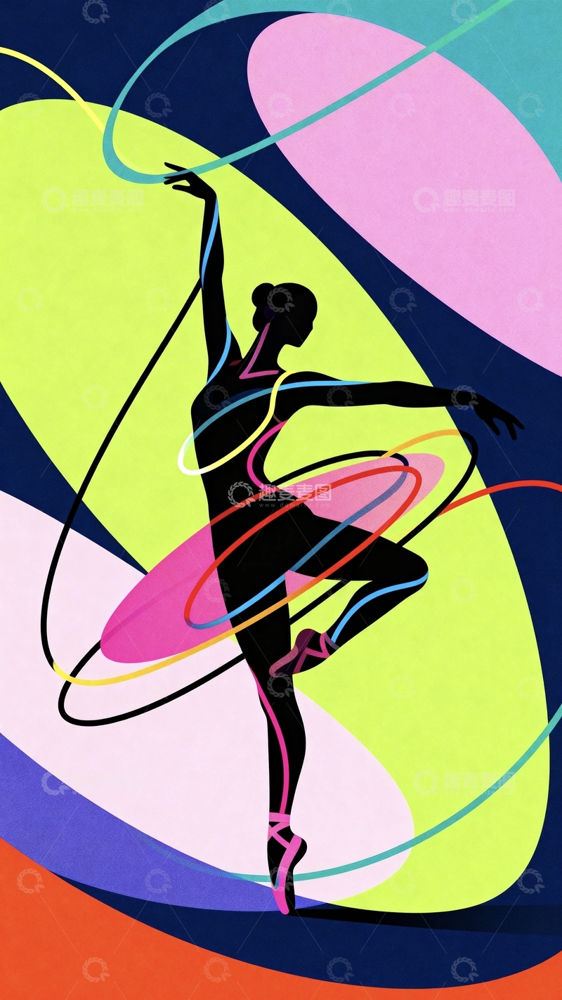 高清大图下载【趣麦麦图】片盘起舞的芭蕾舞女孩8