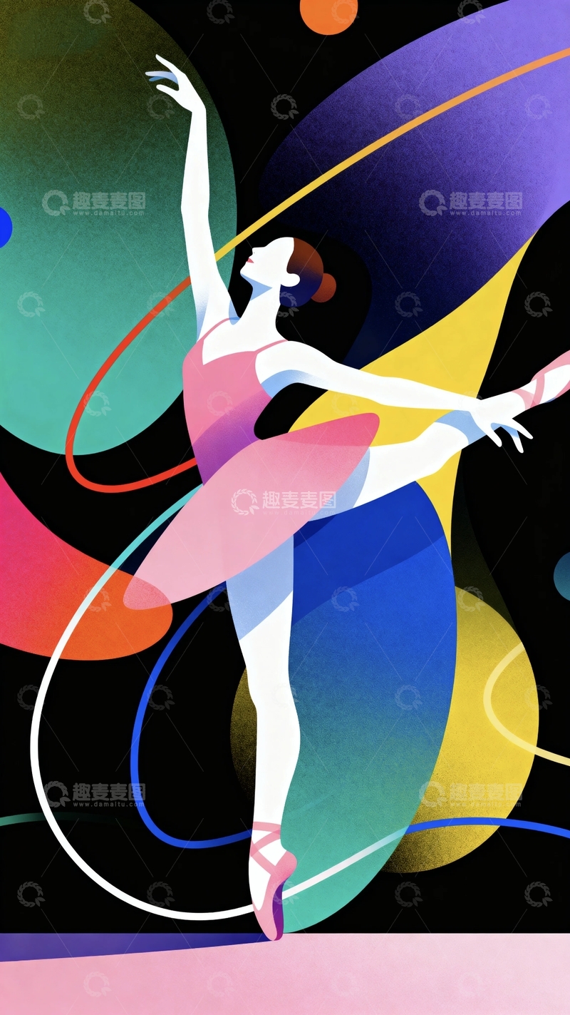 高清大图下载【趣麦麦图】片盘起舞的芭蕾舞女孩7