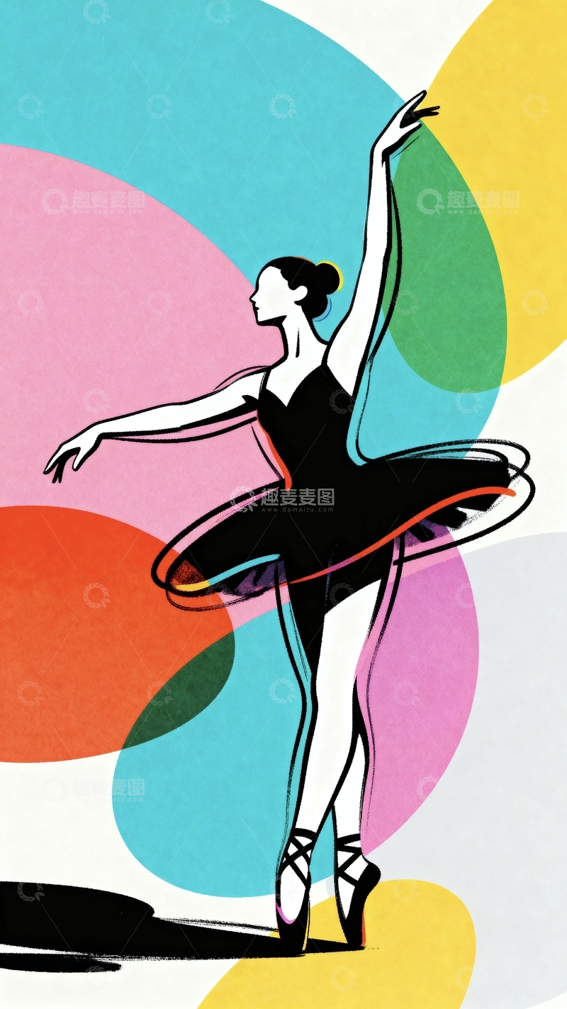 高清大图下载【趣麦麦图】片盘起舞的芭蕾舞女孩10