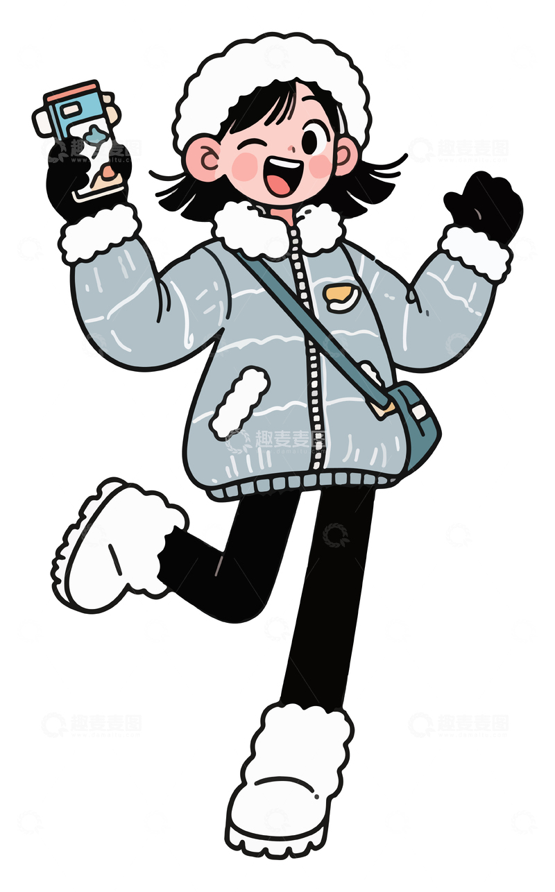 冬季服装的女孩 