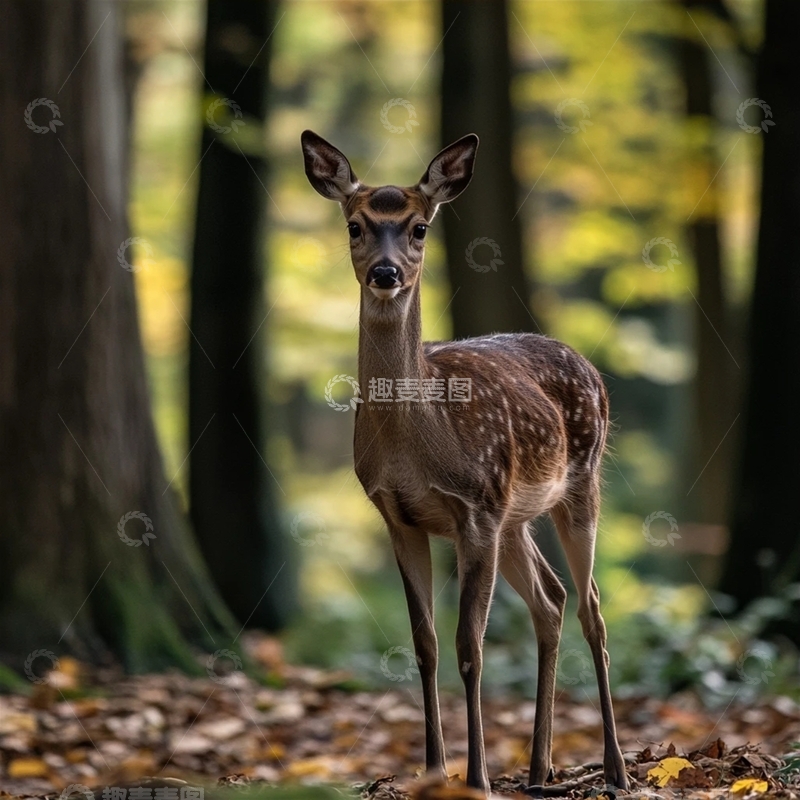 高清大图下载【趣麦麦图】森林中的萌宠&mdash;&mdash;可爱的小鹿