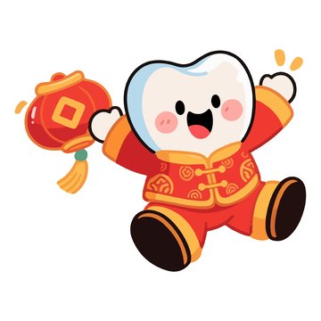 春节喜庆拟人牙齿4