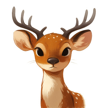 可爱的小鹿动画形象