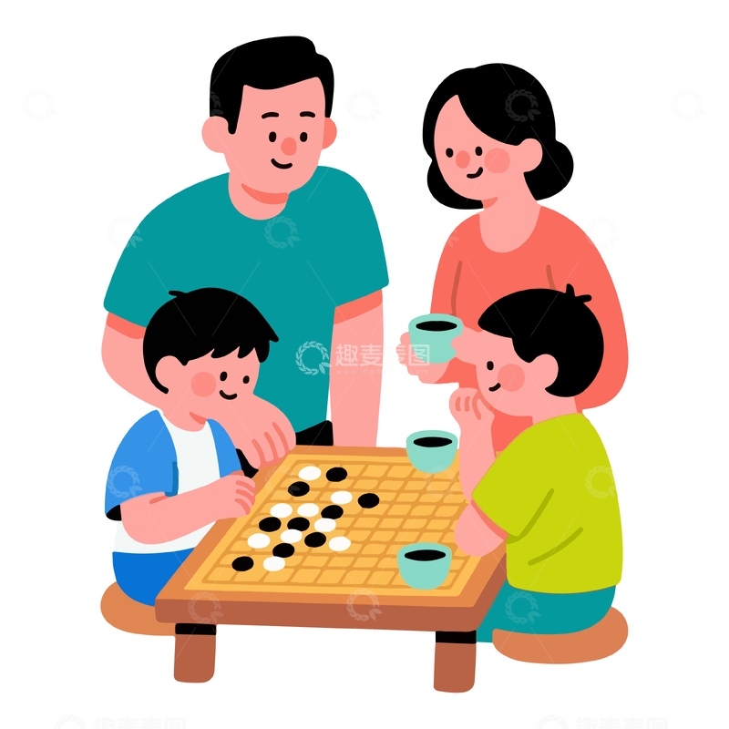 爸爸教孩子下棋1