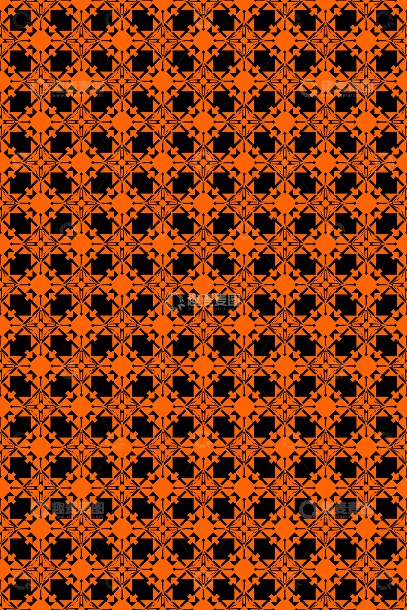 源文件下载【趣麦麦图】大牌风复古几何花型无缝设计129