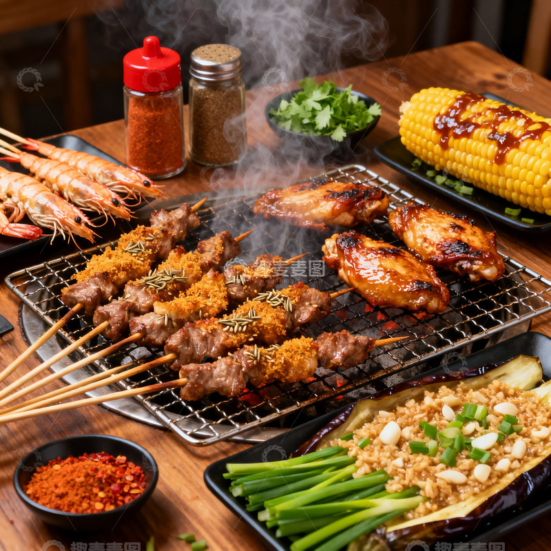 高清大图下载【趣麦麦图】烧烤烤串美食摄影